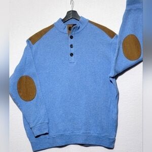 Cremieux Men's 1/4 Zip Pullover with Suede-like Trim Sz XL #480